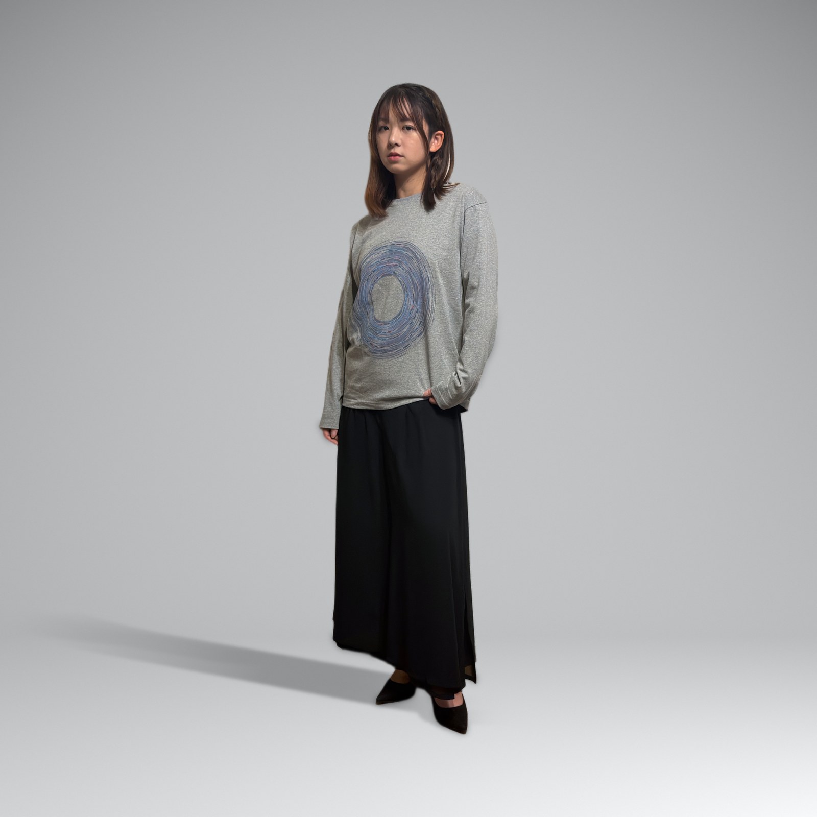 Oval × Aurora long TEE ディテール 3